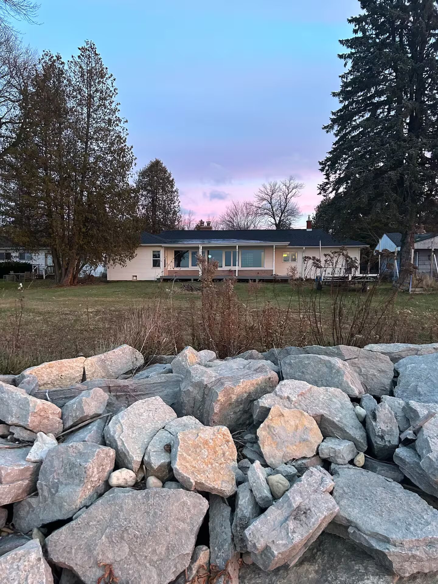 View from the yard toward Green Bay